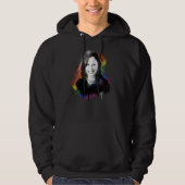 LGBTQ Rainbow Kamala Harris Spray Paint Pride Hoodie (Voorkant)