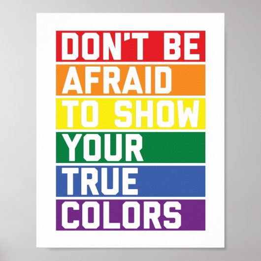 LGBTQ Rainbow-kleuren | Pride Month Gift Idee Poster (Voorkant)