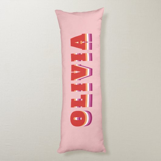LGBTQ Rainbow Lesbian Pride Flag - Aangepaste naam Lichaamskussen (Achterkant (Verticaal))