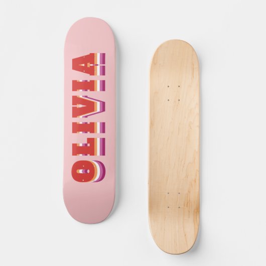 LGBTQ Rainbow Lesbian Pride Flag - Aangepaste naam Persoonlijk Skateboard (Voorkant)