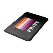 LGBTQ Rainbow Lesbian Pride Flag Custom Text Badmat (Gekanteld)