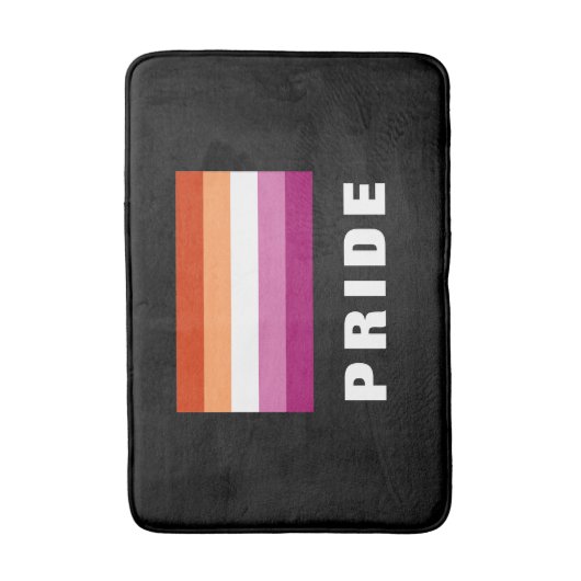 LGBTQ Rainbow Lesbian Pride Flag Custom Text Badmat (Voorkant Verticaal)