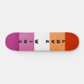 LGBTQ Rainbow Lesbian Pride Flag Custom Text Persoonlijk Skateboard (Horizontaal)