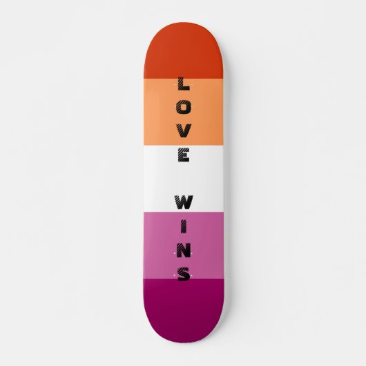 LGBTQ Rainbow Lesbian Pride Flag Custom Text Persoonlijk Skateboard (Voorkant)