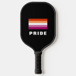 LGBTQ Rainbow Lesbian Pride Flag Custom Text Pickleball Paddle