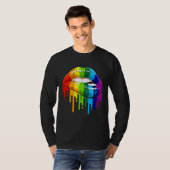 LGBTQ Rainbow Lip Gay Pride 3 T-shirt (Voorkant volledig)