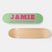 LGBTQ Rainbow Pansexual Pride Flag Aangepaste naam Persoonlijk Skateboard (Horizontaal)