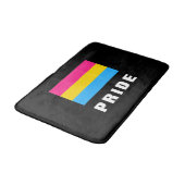LGBTQ Rainbow Pansexual Pride Flag Custom Text Badmat (Gekanteld)