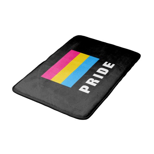 LGBTQ Rainbow Pansexual Pride Flag Custom Text Badmat (Gekanteld)