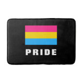 LGBTQ Rainbow Pansexual Pride Flag Custom Text Badmat (Voorkant)