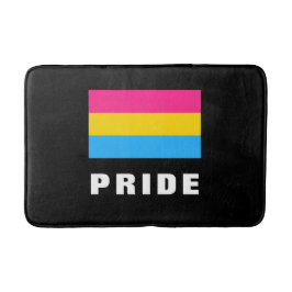 LGBTQ Rainbow Pansexual Pride Flag Custom Text Badmat