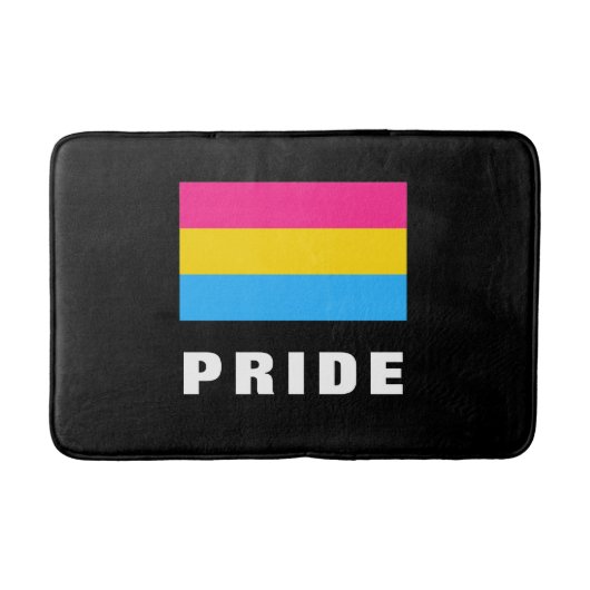 LGBTQ Rainbow Pansexual Pride Flag Custom Text Badmat (Voorkant)