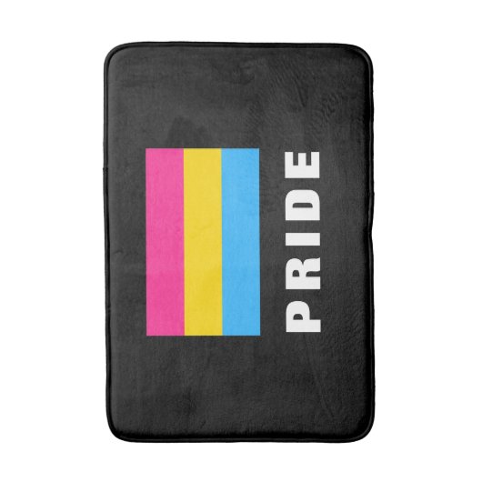 LGBTQ Rainbow Pansexual Pride Flag Custom Text Badmat (Voorkant Verticaal)