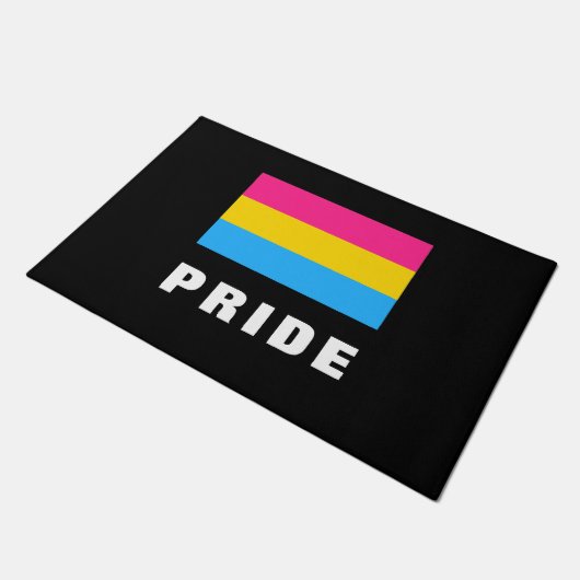LGBTQ Rainbow Pansexual Pride Flag Custom Text Deurmat (Schuin)