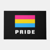 LGBTQ Rainbow Pansexual Pride Flag Custom Text Deurmat (Voorkant)