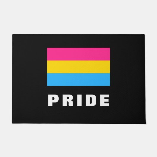 LGBTQ Rainbow Pansexual Pride Flag Custom Text Deurmat (Voorkant)