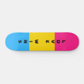 LGBTQ Rainbow Pansexual Pride Flag Custom Text Persoonlijk Skateboard (Horizontaal)
