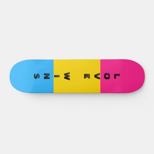 LGBTQ Rainbow Pansexual Pride Flag Custom Text Persoonlijk Skateboard (Horizontaal)