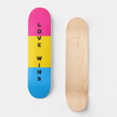 LGBTQ Rainbow Pansexual Pride Flag Custom Text Persoonlijk Skateboard (Voorkant)