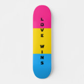 LGBTQ Rainbow Pansexual Pride Flag Custom Text Persoonlijk Skateboard (Voorkant)