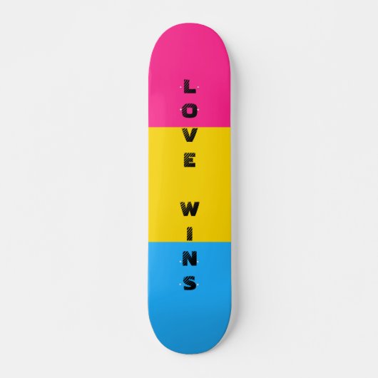 LGBTQ Rainbow Pansexual Pride Flag Custom Text Persoonlijk Skateboard (Voorkant)