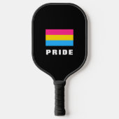 LGBTQ Rainbow Pansexual Pride Flag Custom Text Pickleball Paddle (Voorkant)