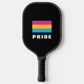 LGBTQ Rainbow Pansexual Pride Flag Custom Text Pickleball Paddle (Achterkant)