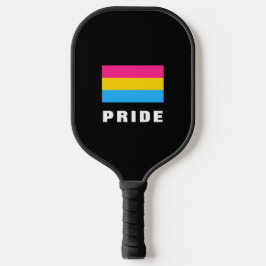 LGBTQ Rainbow Pansexual Pride Flag Custom Text Pickleball Paddle