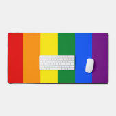 LGBTQ Rainbow Pride Flag Computer Werkstation Bureaumat (Keyboard & Muis)