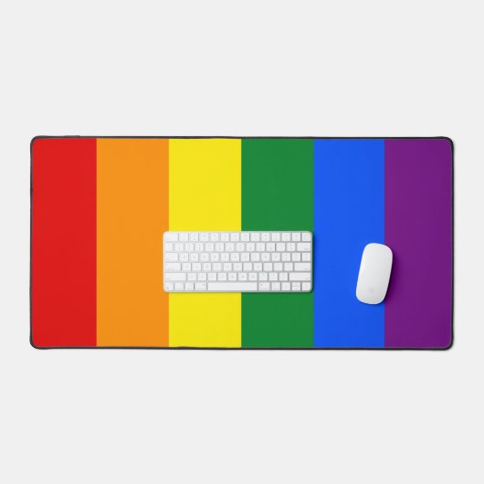LGBTQ Rainbow Pride Flag Computer Werkstation Bureaumat (Keyboard & Muis)