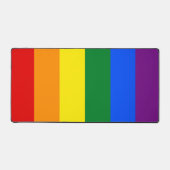 LGBTQ Rainbow Pride Flag Computer Werkstation Bureaumat (Voorkant)