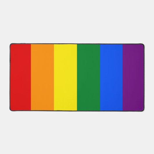LGBTQ Rainbow Pride Flag Computer Werkstation Bureaumat (Voorkant)