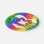 LGBTQ Rainbow Pride Hart Handen Papieren Bordje (Gekanteld)