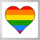 LGBTQ Rainbow Pride Heart aanpassen Poster (Voorkant)