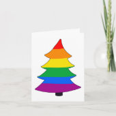 LGBTQ+ Rainbow Pride Holigay Tree Feestdagen Kaart (Voorkant)