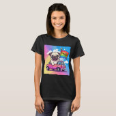 LGBTQ Rainbow Pride Pug T-shirt (Voorkant volledig)