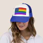 LGBTQ Rainbow Pride sterren en strepen Trucker Pet (In situ)