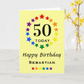 LGBTQ Rainbow Stars - 50 hedendaagse of elke zonda Kaart (Gele Bloem)