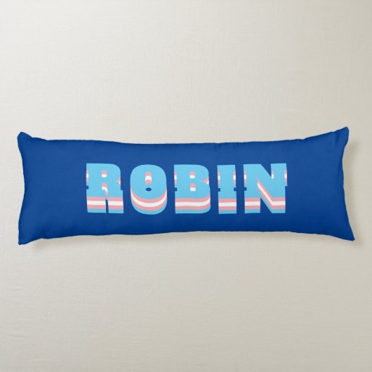 LGBTQ Rainbow Trangender Pride Flag Aangepaste naa Lichaamskussen (Achterkant)