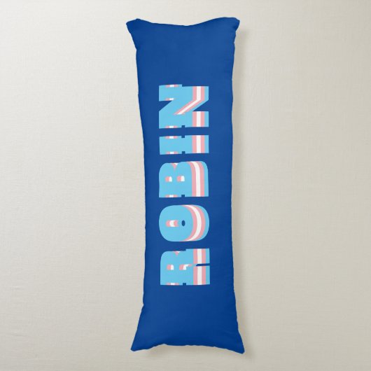 LGBTQ Rainbow Trangender Pride Flag Aangepaste naa Lichaamskussen (Voorkant Verticaal)