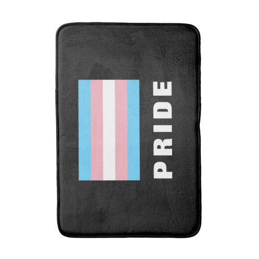 LGBTQ Rainbow Trangender Pride Flag Aangepaste tek Badmat (Voorkant Verticaal)