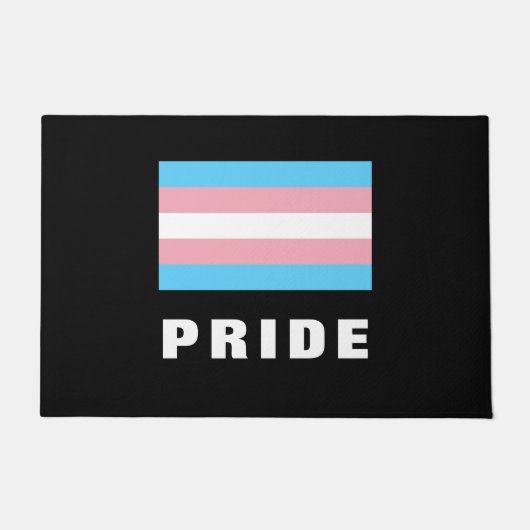 LGBTQ Rainbow Trangender Pride Flag Aangepaste tek Deurmat (Voorkant)