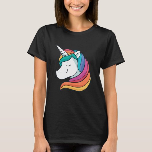 LGBTQ Rainbow Unicorn T-shirt (Voorkant)