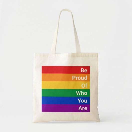 LGBTQ Rainbow, wees trots op wie je bent Tote Bag (Voorkant)