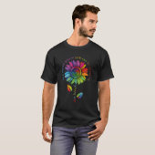 LGBTQ Rainbow World Flower Pride Wees gelijkwaardi T-shirt (Voorkant volledig)