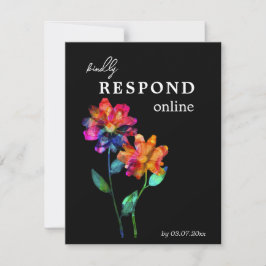 🌈 LGBTQ Reageer Online Bloemen & Trots RSVP Kaartje