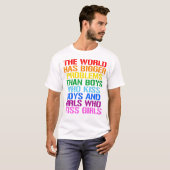 LGBTQ-rechten De wereld heeft grotere problemen T-shirt (Voorkant volledig)