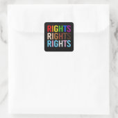 LGBTQ+ RECHTEN RECHTEN T-Shirt Vierkante Sticker (Tas)