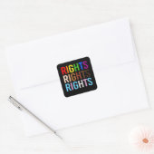 LGBTQ+ RECHTEN RECHTEN T-Shirt Vierkante Sticker (Envelop)