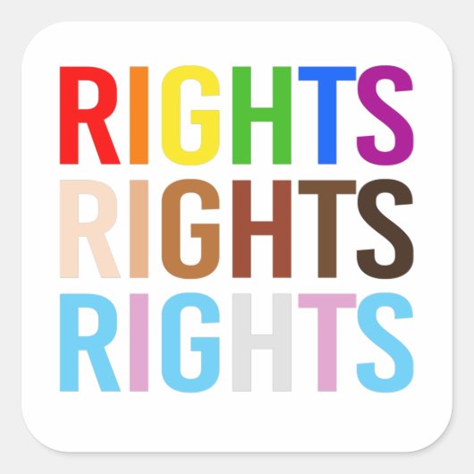 LGBTQ+-rechten Vierkante Sticker (Voorkant)